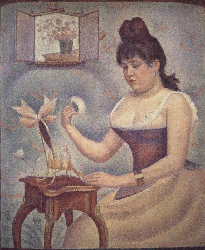 Georges Seurat Young woman Powdering Herself oil painting picture